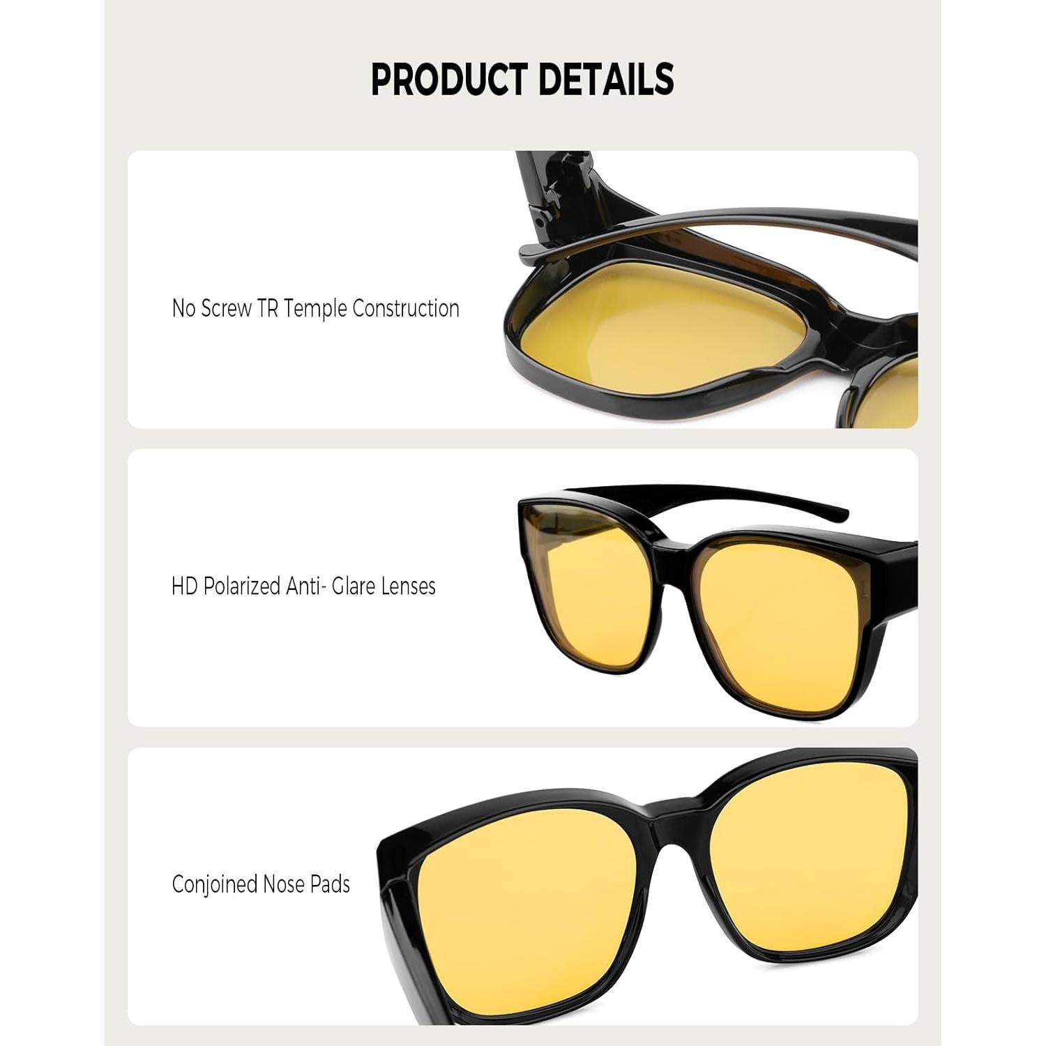 Gafas de Visión Nocturna Polarizadas TR90 para Conducir