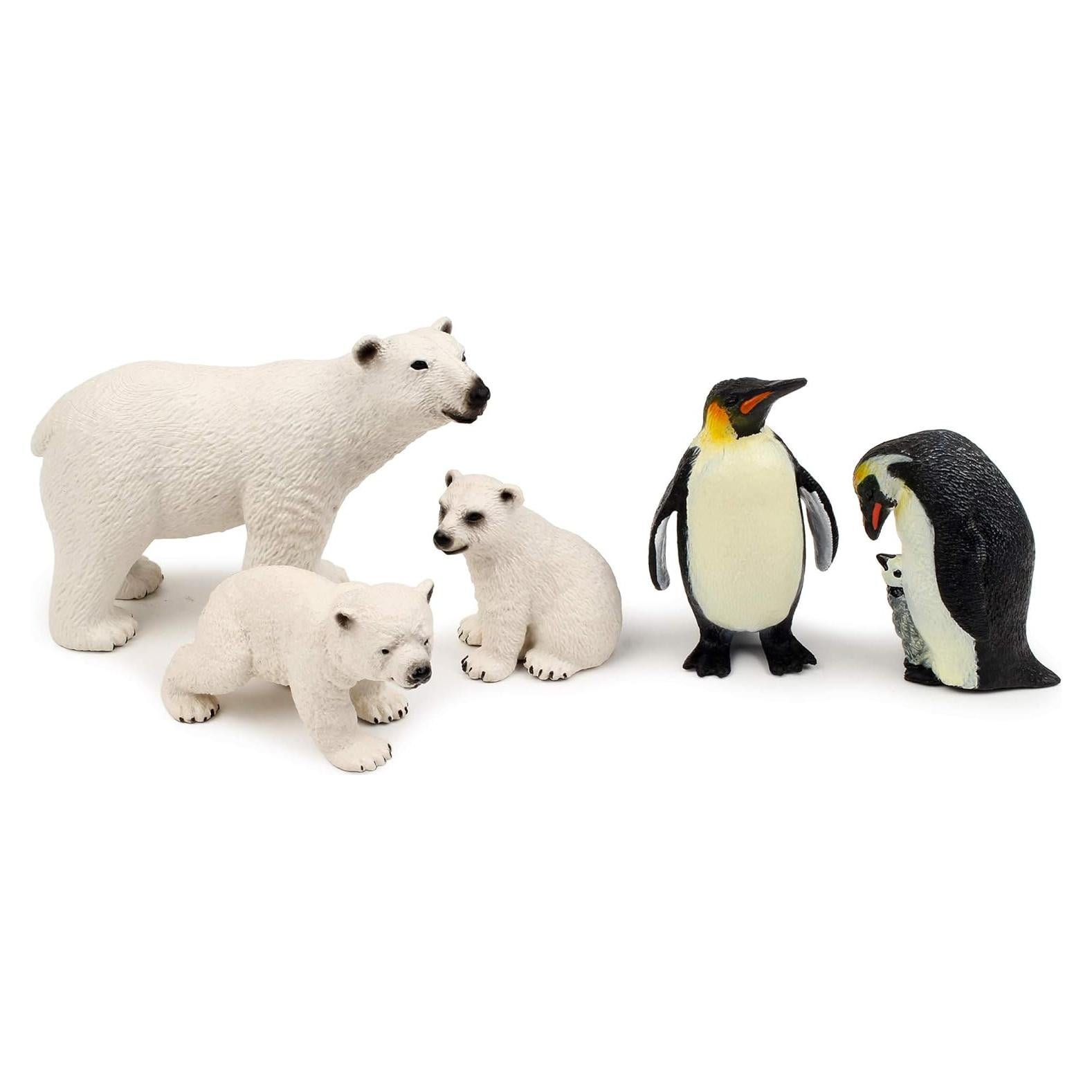 Conjunto de Figuras de Animales Polares UANDME, Osos y Pingüinos