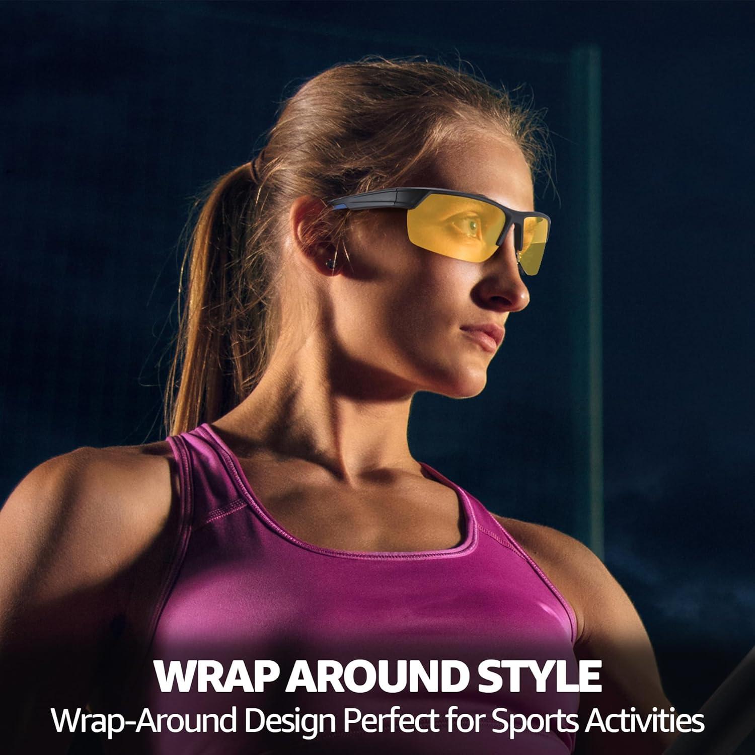 Gafas de Visión Nocturna LVIOE Amarillas Antirreflejo Unisex