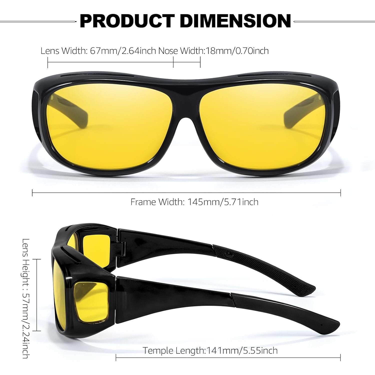 Gafas de Conducir de Noche Trysee con Lentes Amarillas