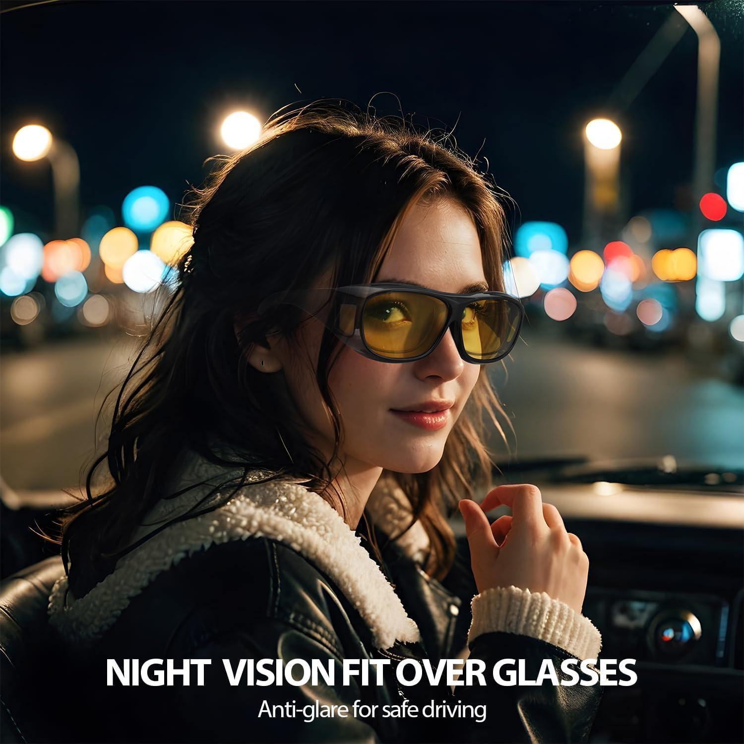 Gafas de Conducir de Noche Trysee con Lentes Amarillas