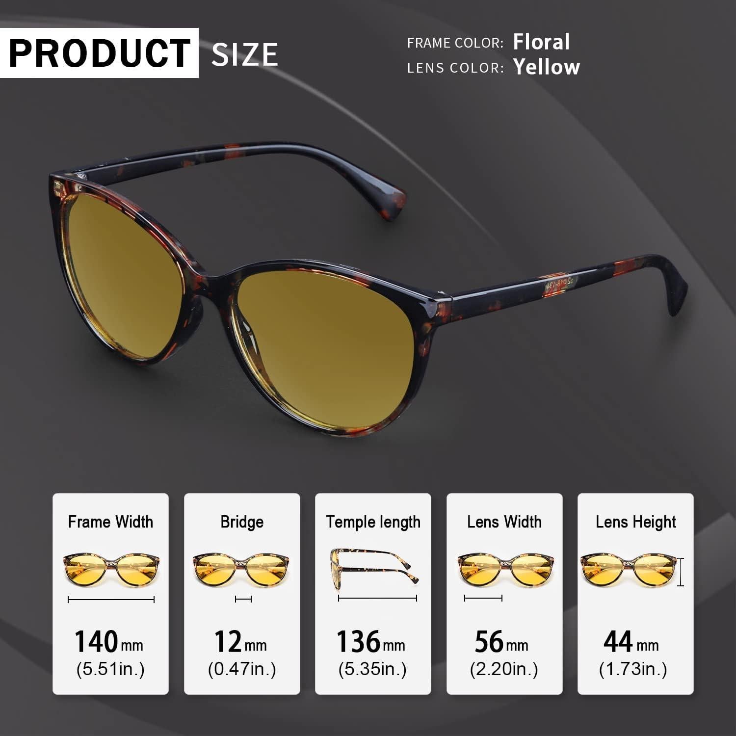 Gafas de Visión Nocturna TJUTR Amarillas Polarizadas UV