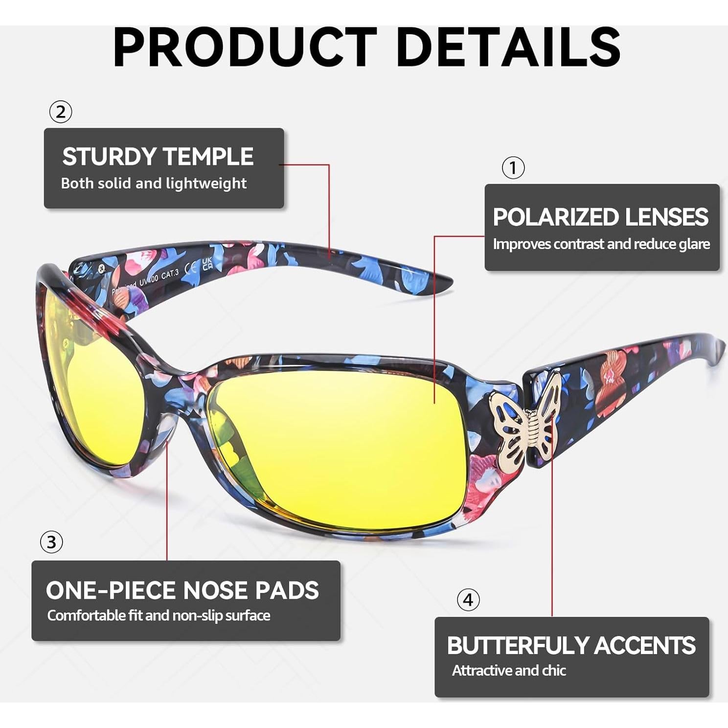 Gafas de sol SIPHEW para mujeres, marco retro UV400