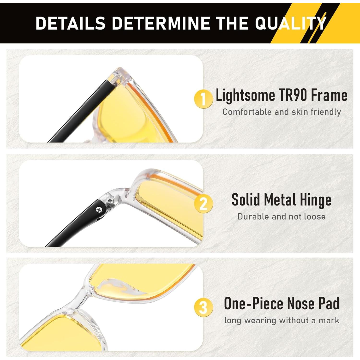 Gafas Amarillas Polarizadas DUCO para Mujeres con Visión Nocturna