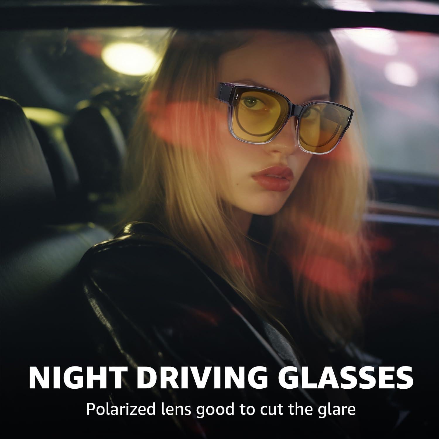 Gafas de Conducción Nocturna LVIOE Antirreflejo Amarillas