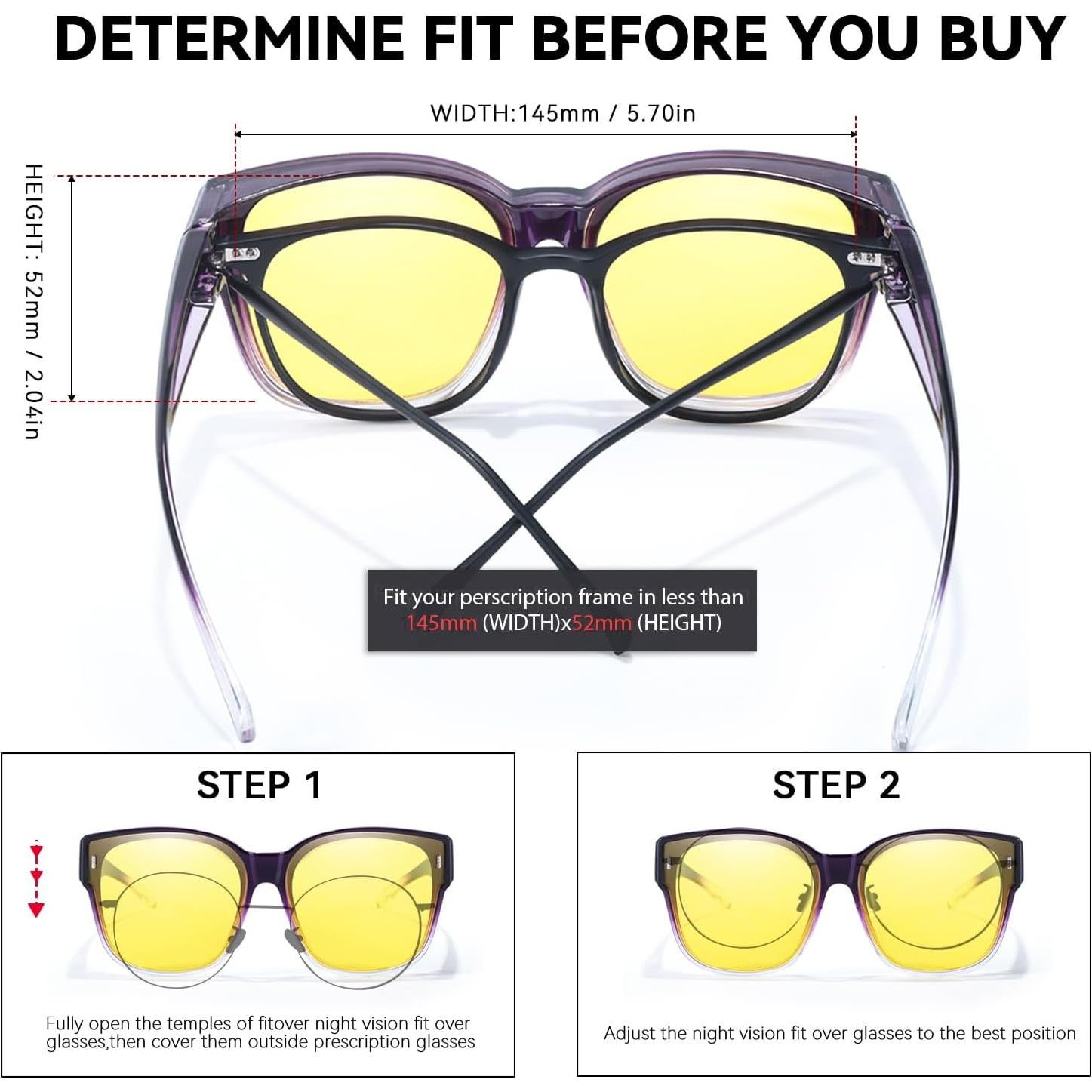 Gafas de Conducción Nocturna LVIOE Antirreflejo Amarillas