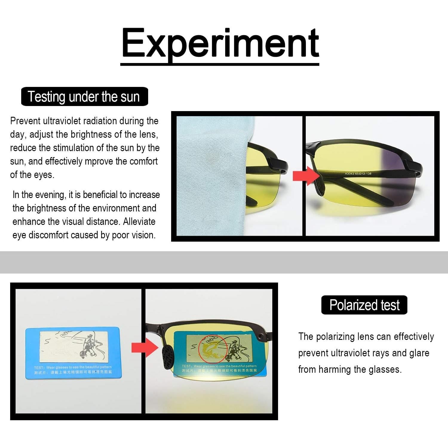 Gafas de sol fotocromáticas YIMI FT8003B UV400 polarizadas
