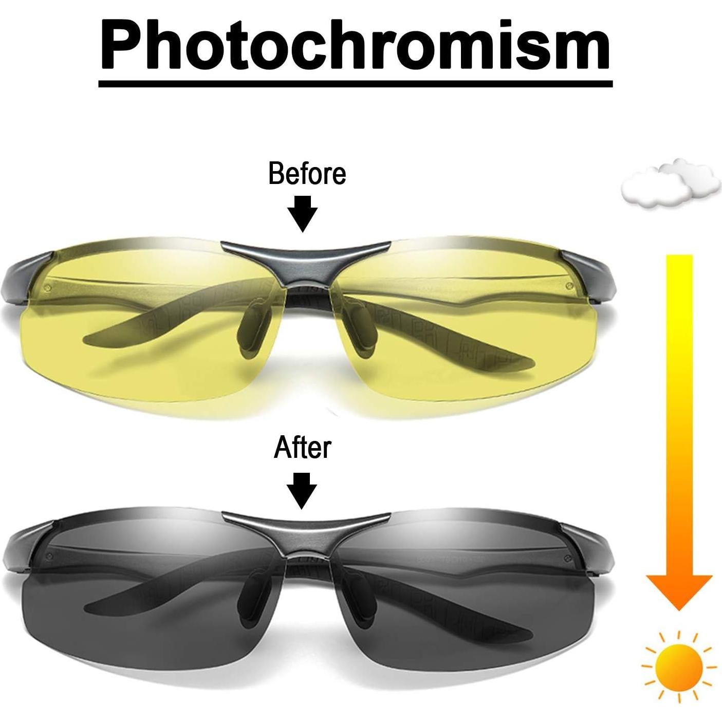 Gafas de sol fotocromáticas YIMI FT8003B UV400 polarizadas