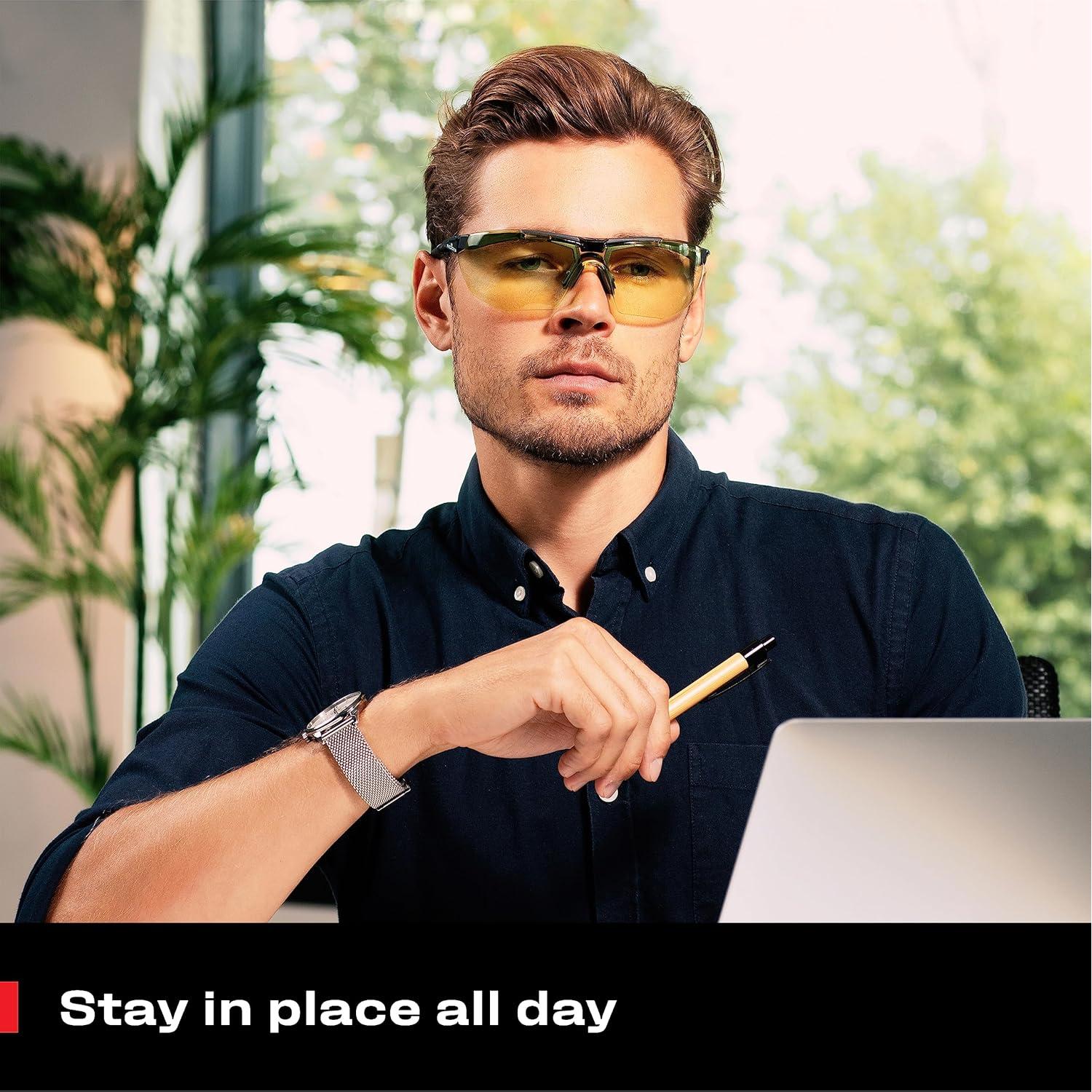 Gafas de Seguridad NoCry Amarillas Ajustables UV Antivaho