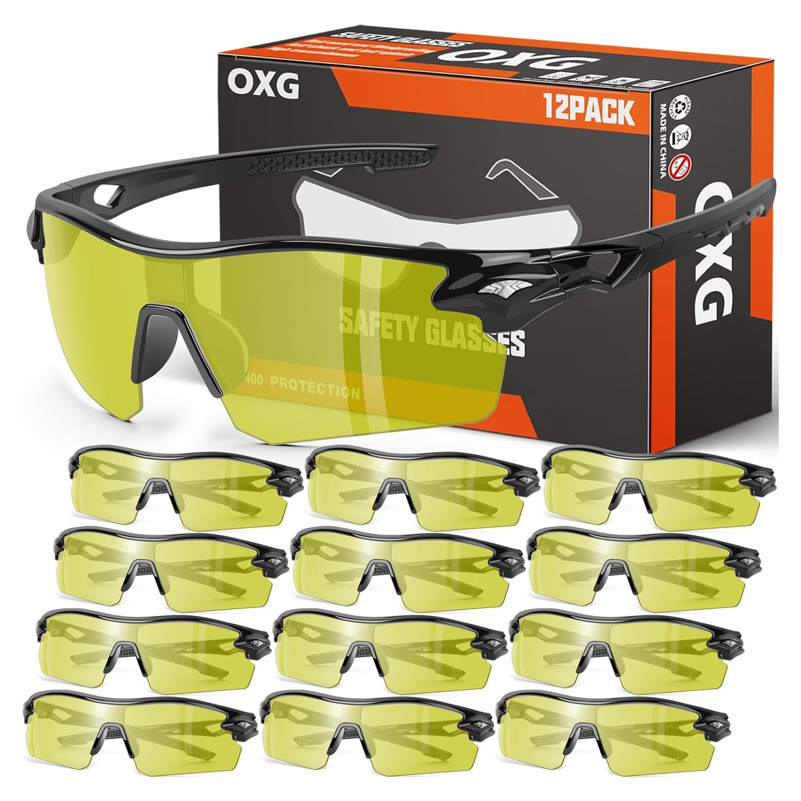 Gafas de Seguridad OXG Paquete de 12 Unisex ANSI Z87.1