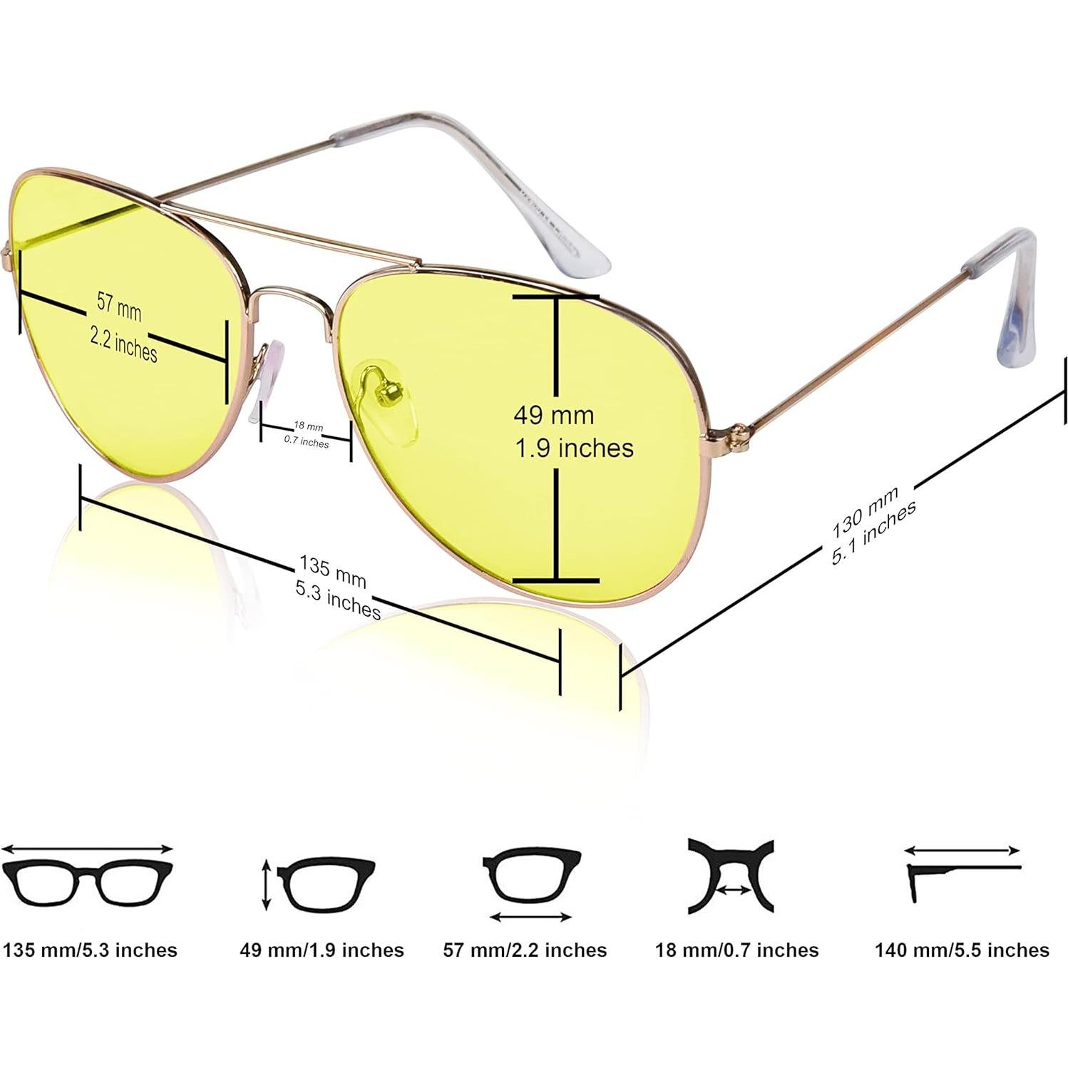 Gafas de sol Aviador SunnyPro Lentes Amarillas UV400