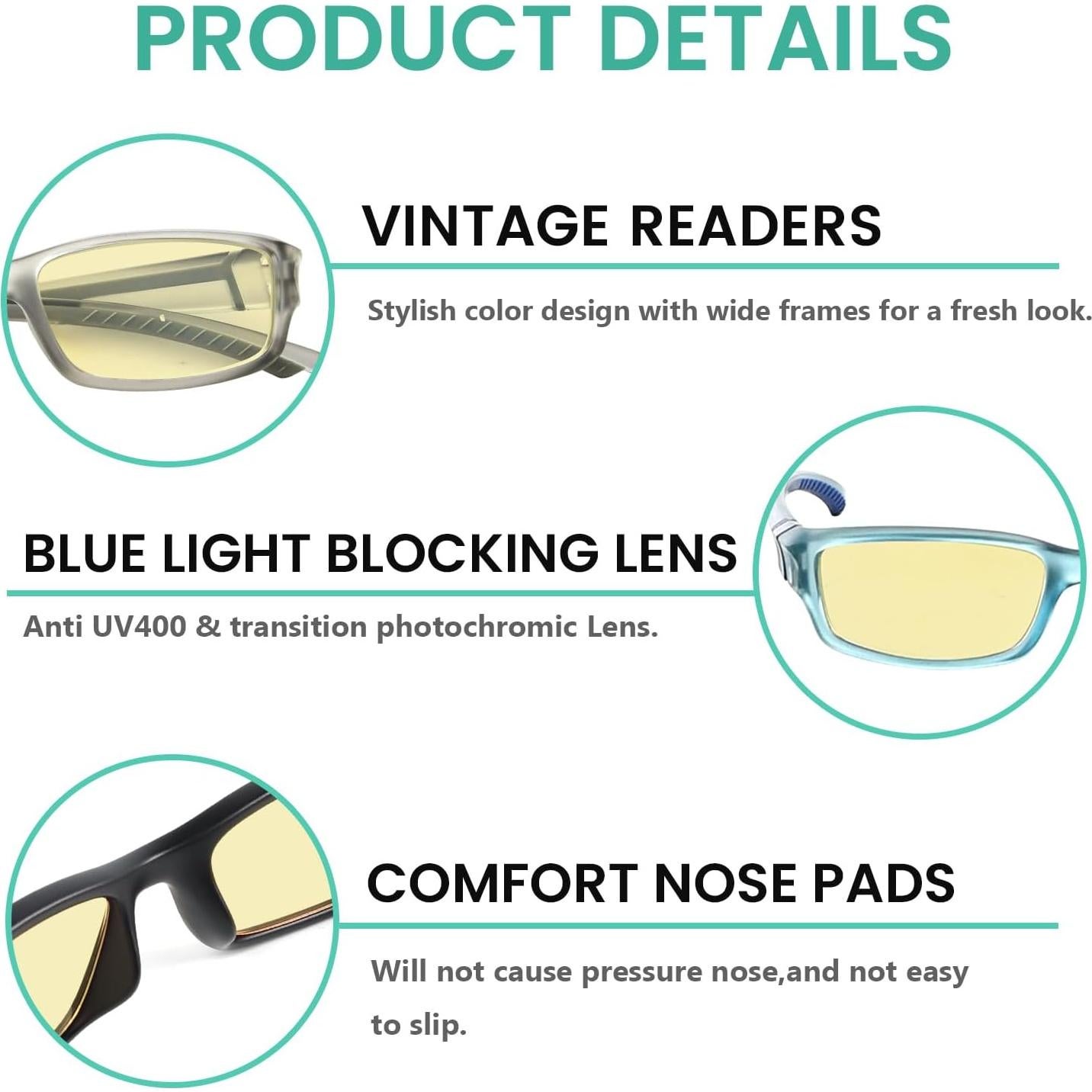 Gafas de Lectura Eyekepper +1.25 Bloqueo Luz Azul 10 Pzas