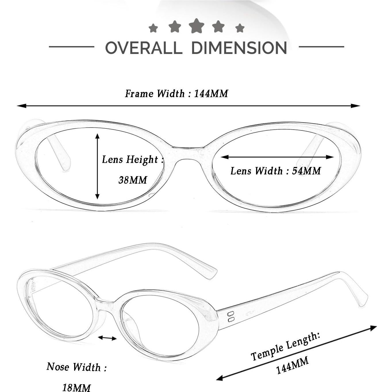Gafas de Luz Azul KURSAN Ovaladas Unisex Retro 90s