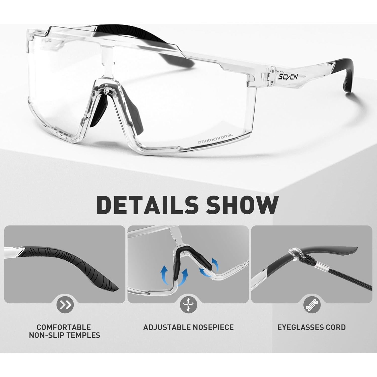 Gafas de Ciclismo SCVCN Fotoquímicas UV400 Ajustables