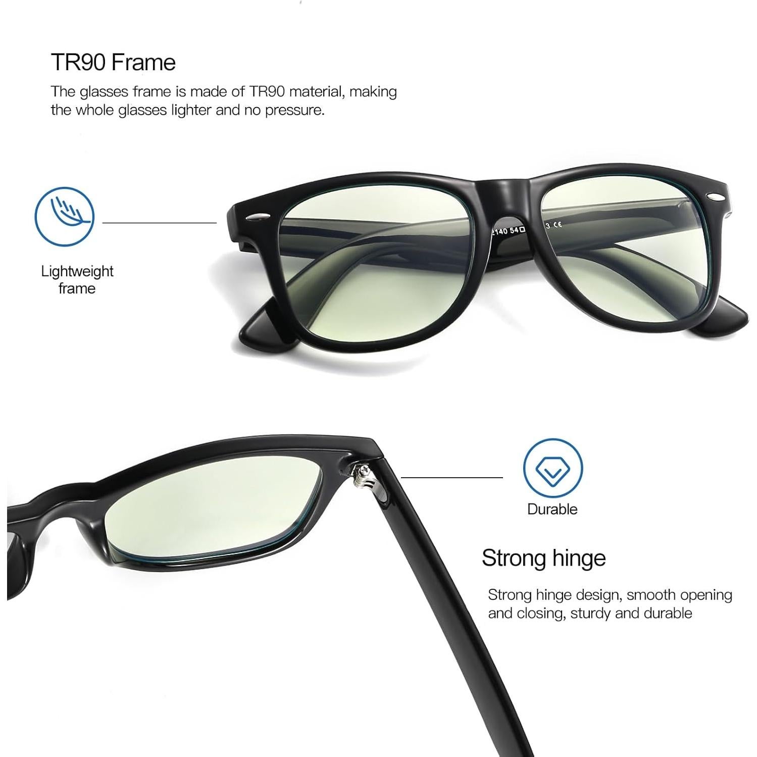 Gafas de Luz Azul Glclrs Cuadradas con Lentes Amarillos