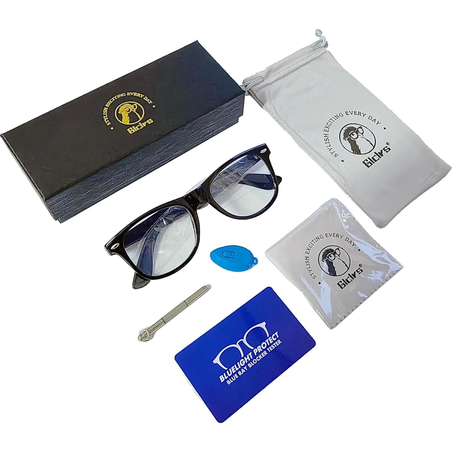 Gafas de Luz Azul Glclrs Cuadradas con Lentes Amarillos