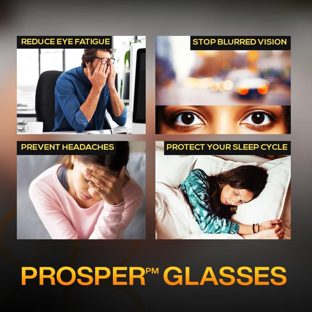 Gafas Prosper Antirreflejo Luz Azul Ámbar - Unisex