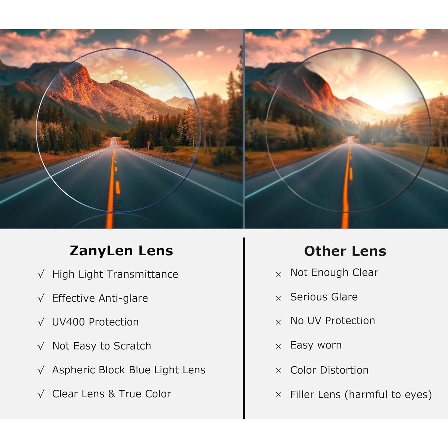 Gafas Cat Eye ZanyLen Bloqueadoras Luz Azul TR90 Mujeres