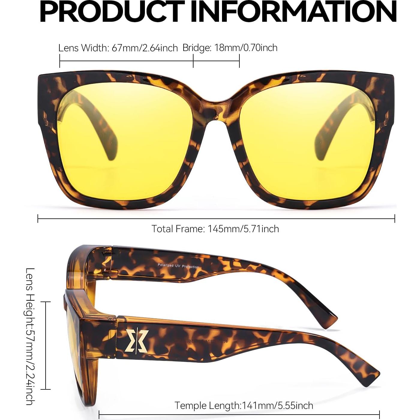 Gafas de Visión Nocturna LVIOE Polarizadas Amarillas