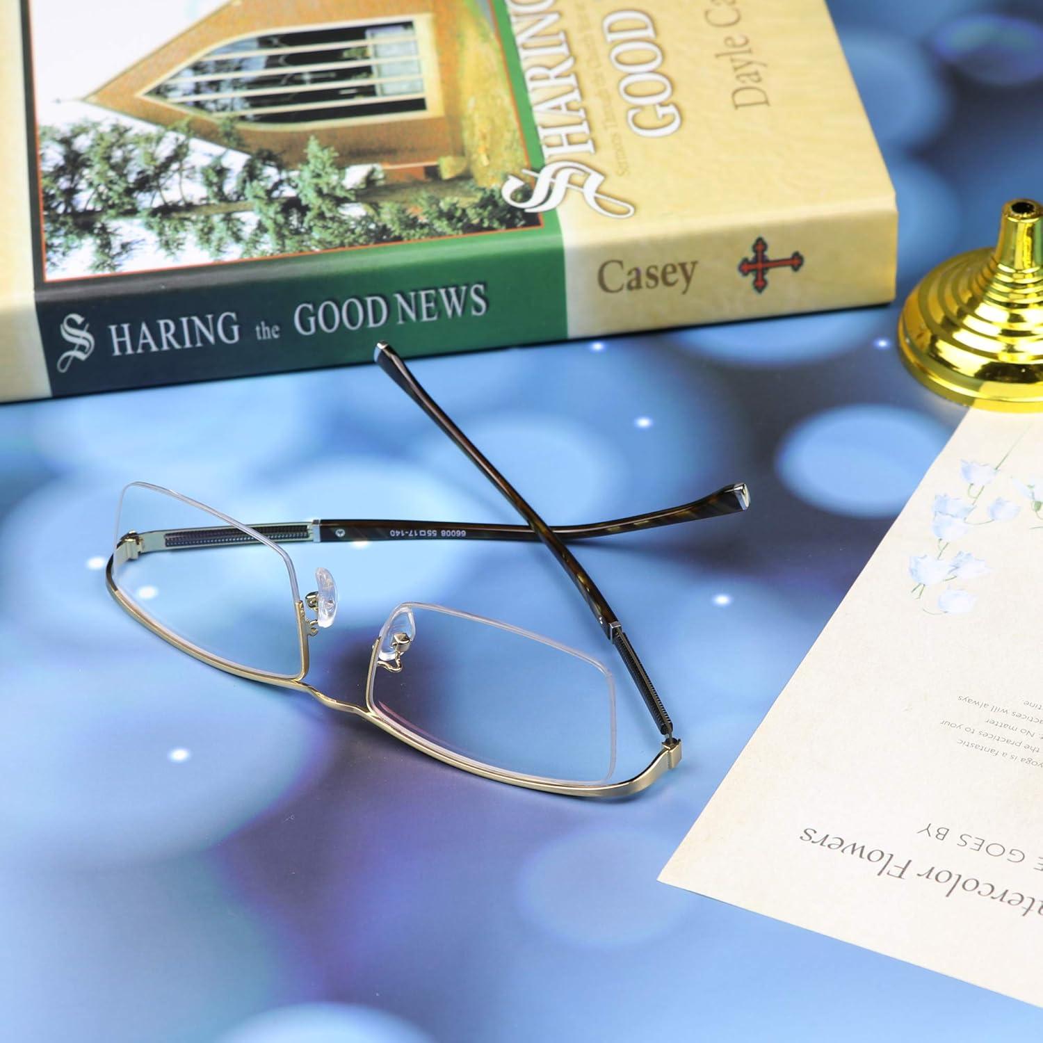 Gafas de lectura LifeArt Dorado +0.00 anti-luz azul