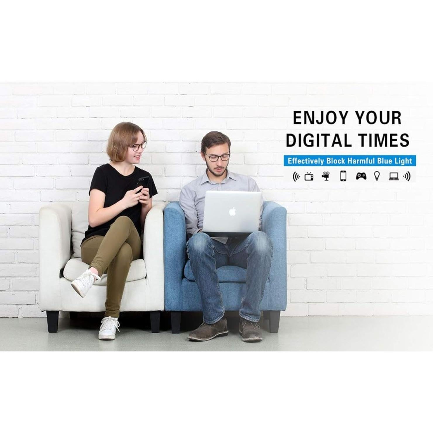 Gafas de lectura LifeArt Dorado +0.00 anti-luz azul