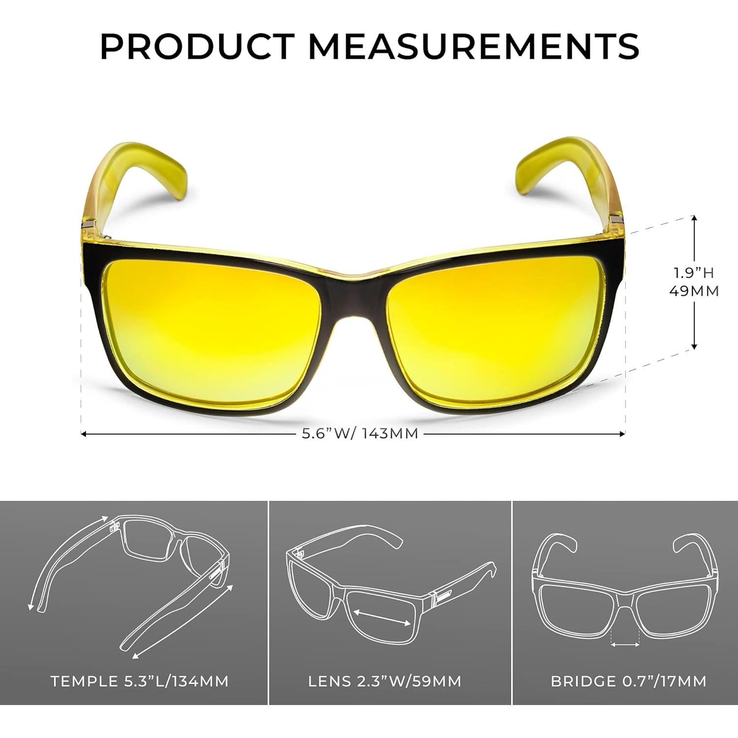 Gafas de sol polarizadas Xagger Square UV400 unisex
