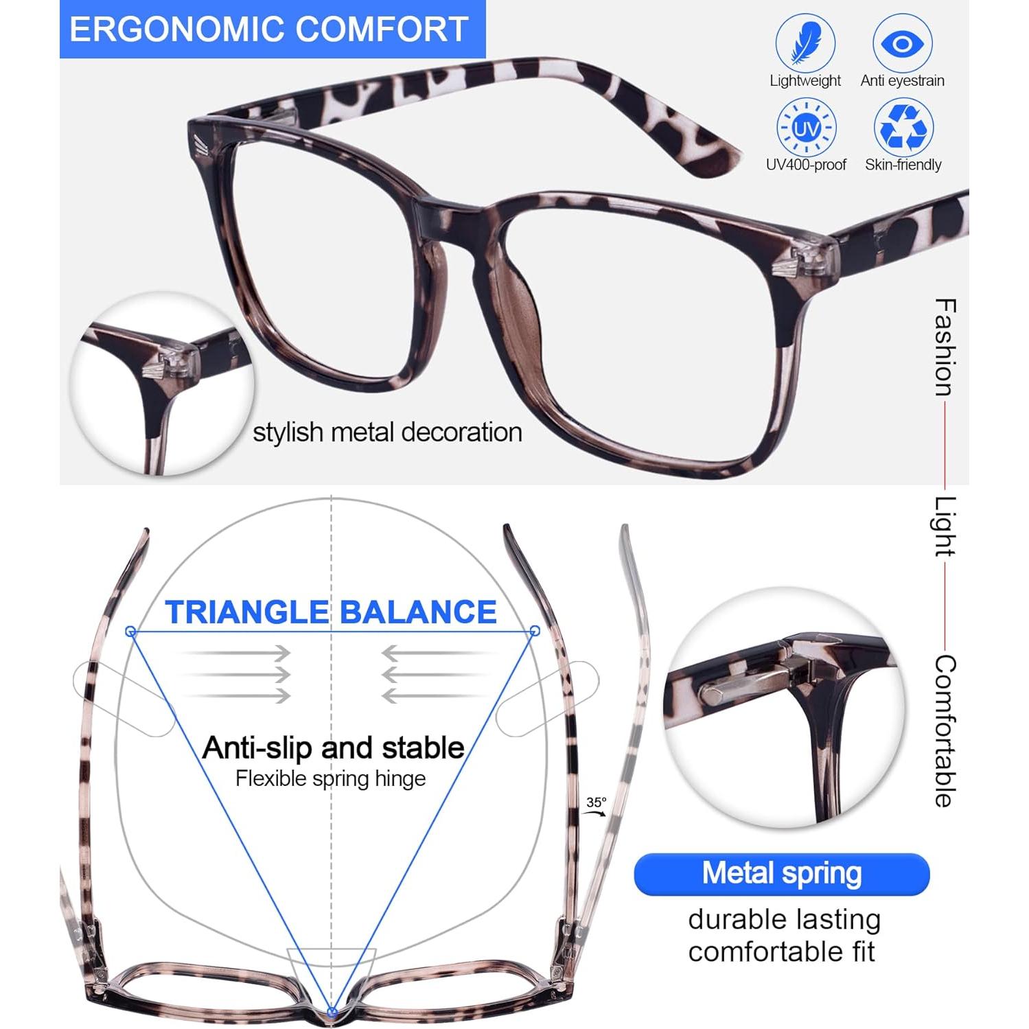 Gafas de Lectura MARE AZZURO 1.50 Bloqueo Luz Azul Leopardo