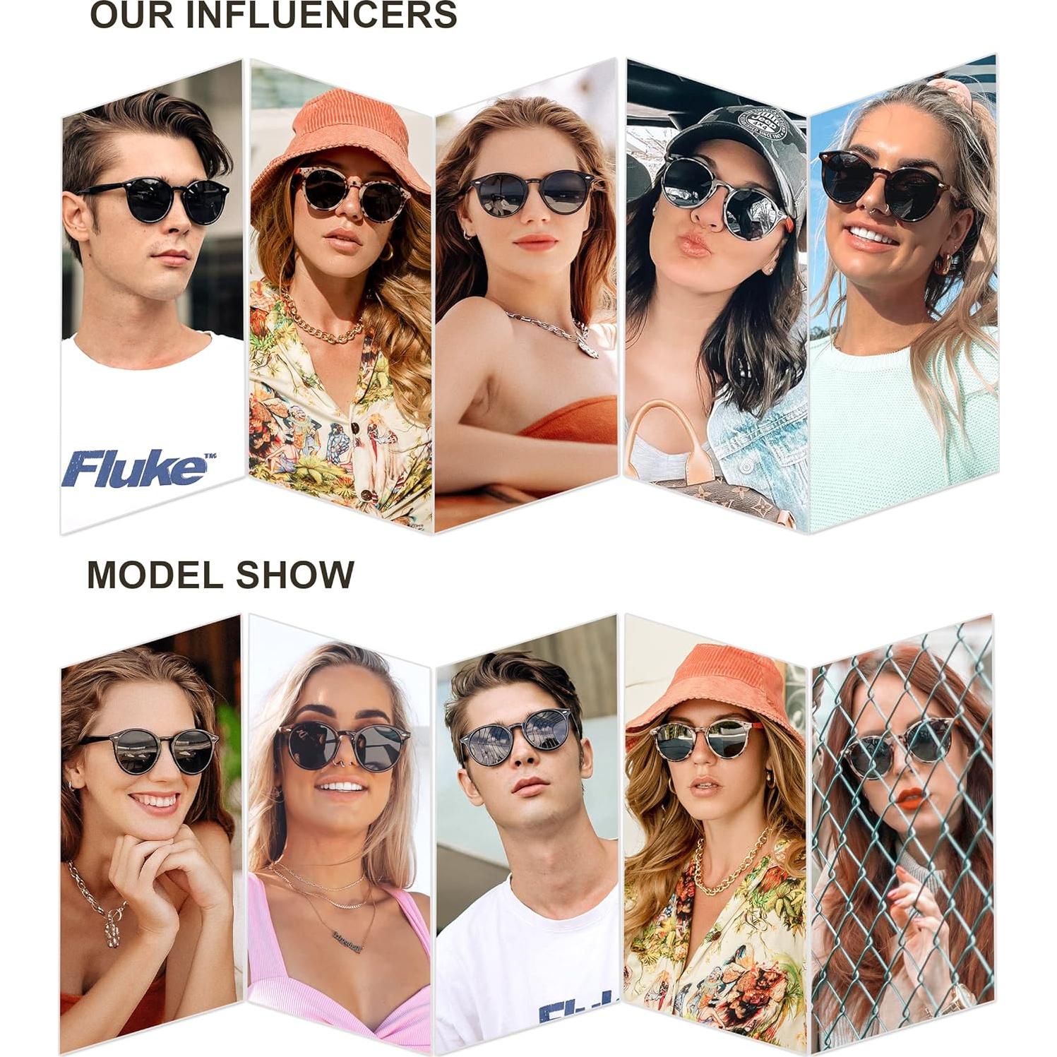 Gafas de Sol SOJOS Retro Redondas Polarizadas UV400