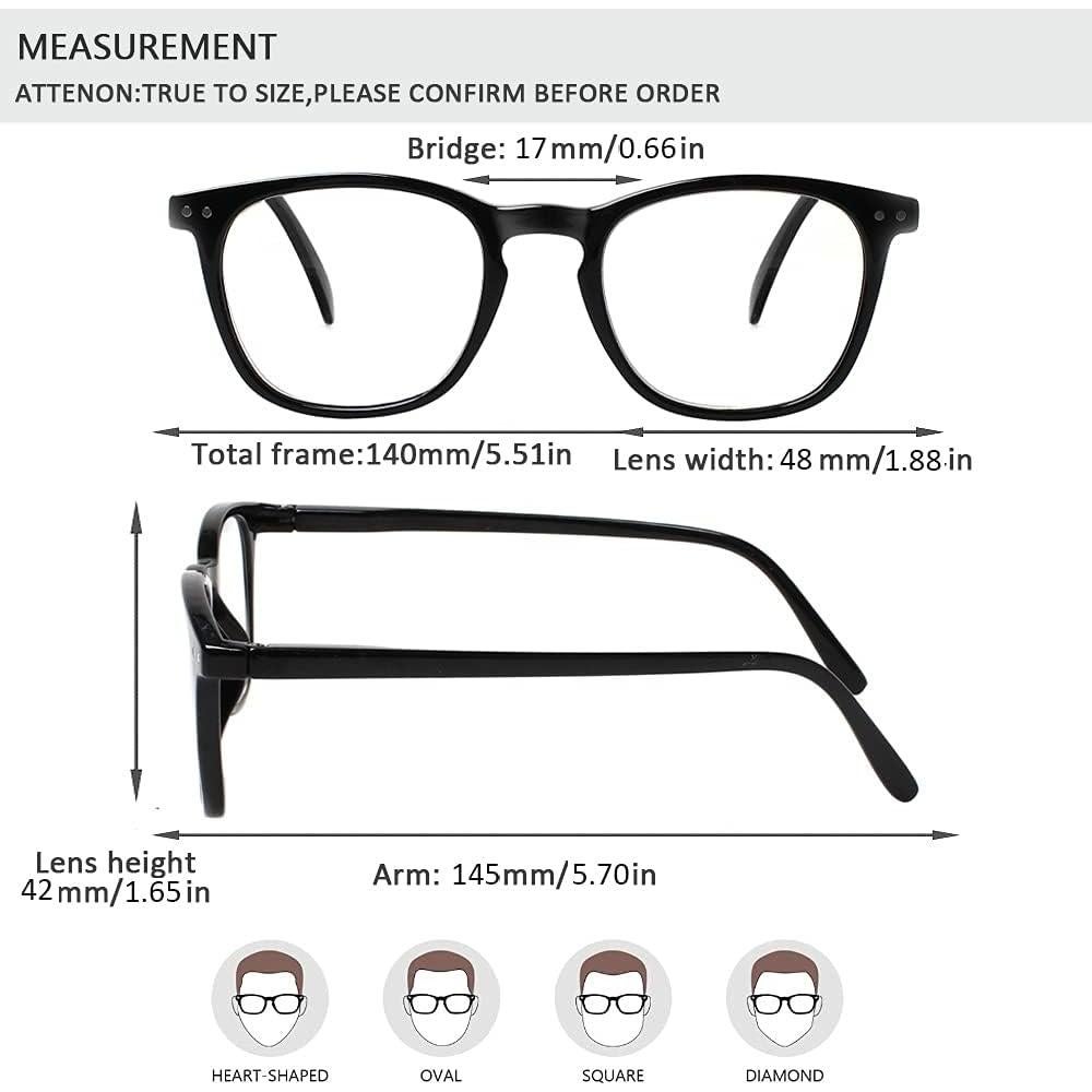 Gafas de Lectura Henotin 3 Paquete Anti Luz Azul 2.5D