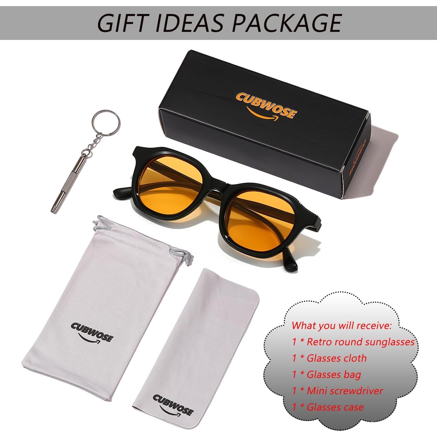 Gafas de Sol Redondas CUBWOSE UV Protección Unisex