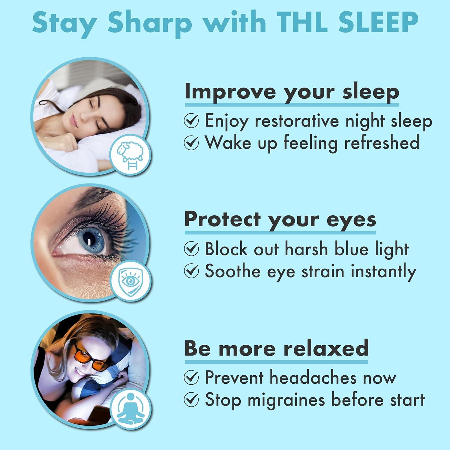 Gafas de lectura THL Sleep +2.50 bloqueadoras luz azul