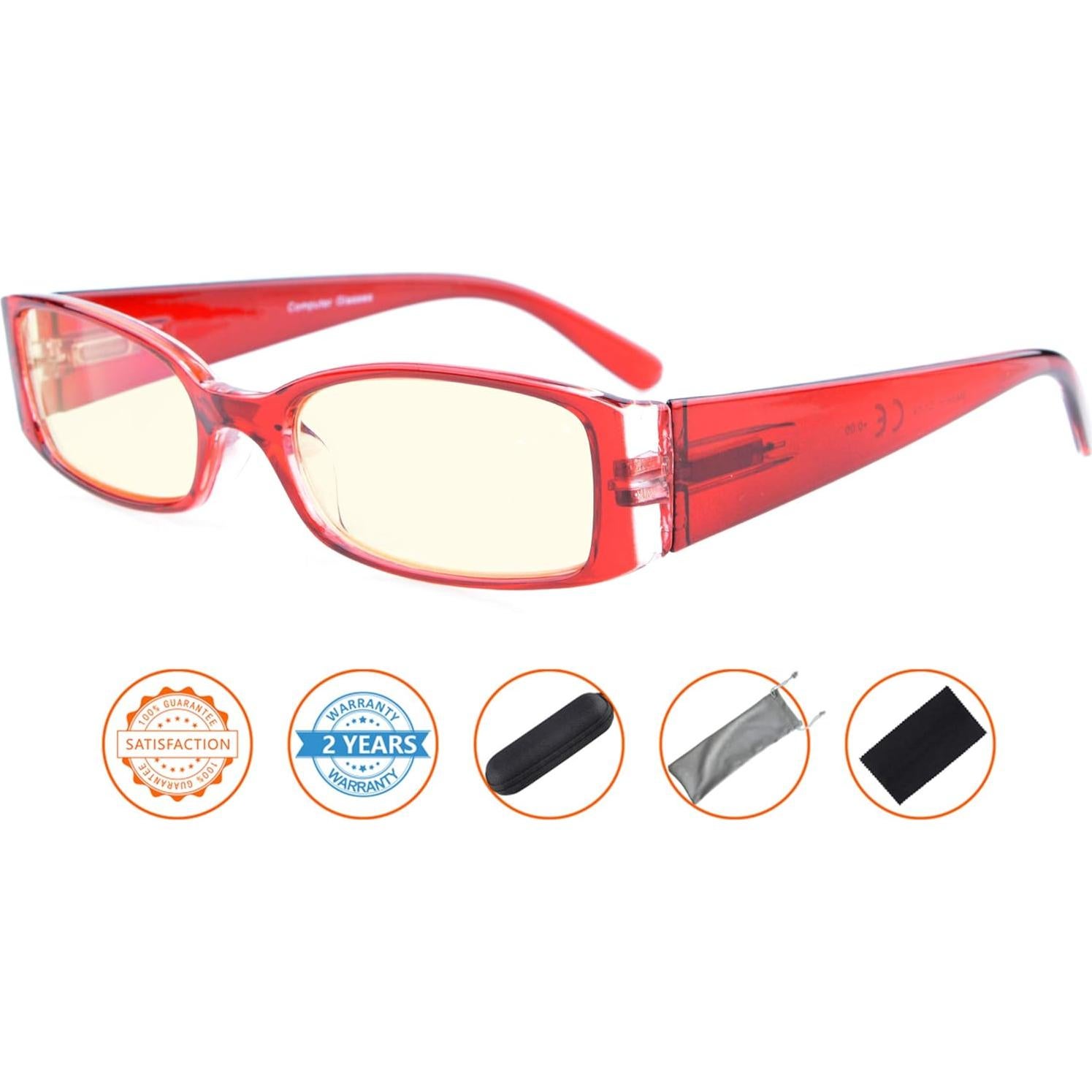 Gafas de Luz Azul CessBlu para Mujeres Rojo 1.0x