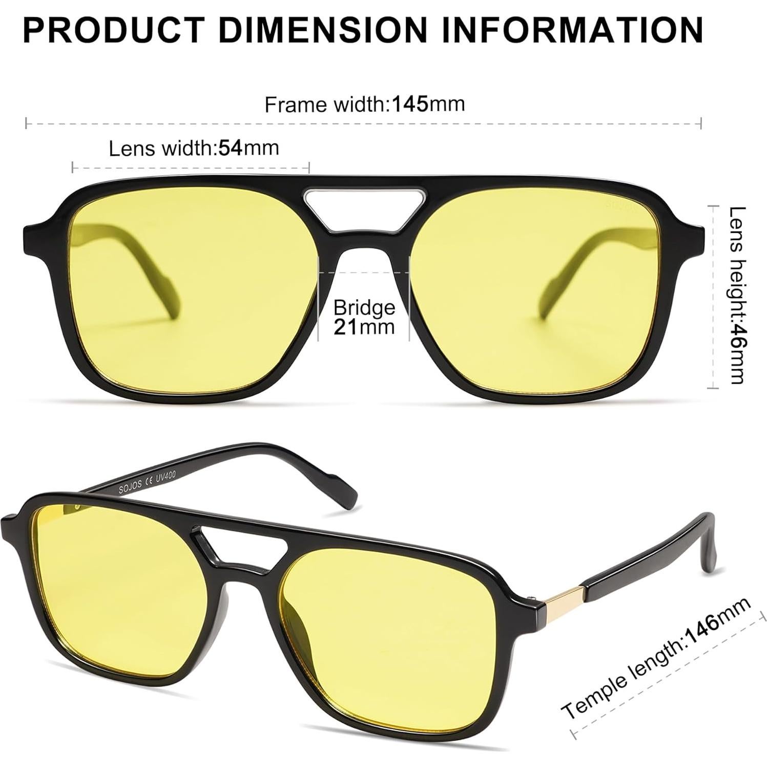 Gafas de sol retro SOJOS SJ2202 UV400 unisex