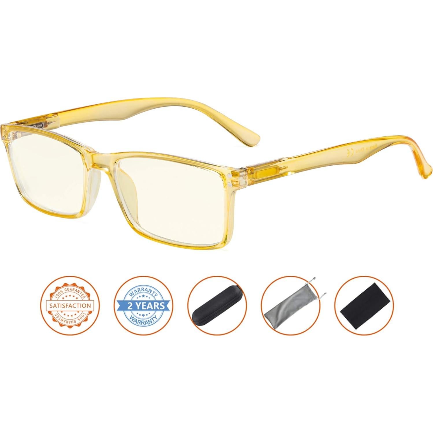 CessBlu Gafas de Luz Azul con Bisagras para Lectura 1.5x