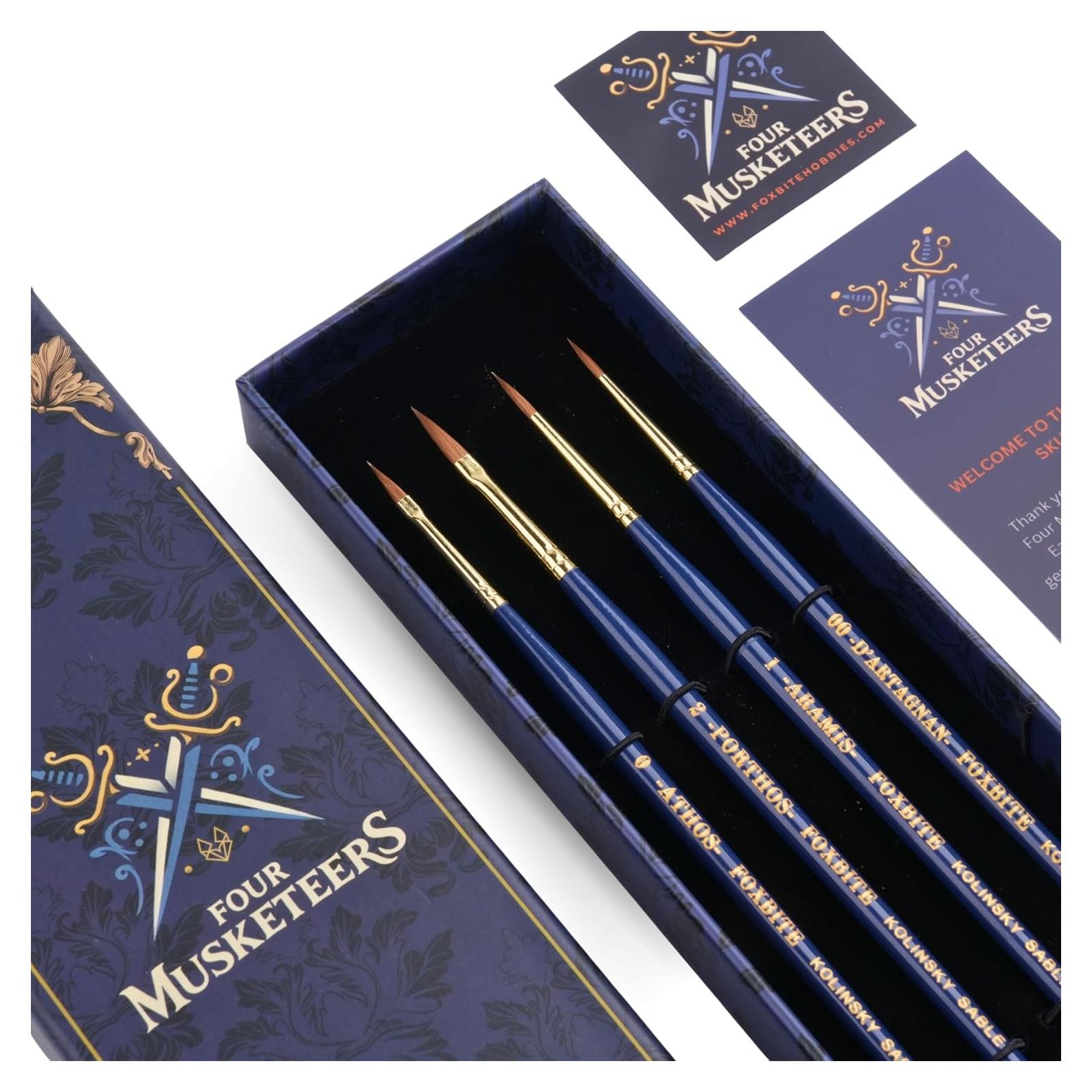 Juego de Pinceles Kolinsky FOXBITE para Pintura de Miniaturas