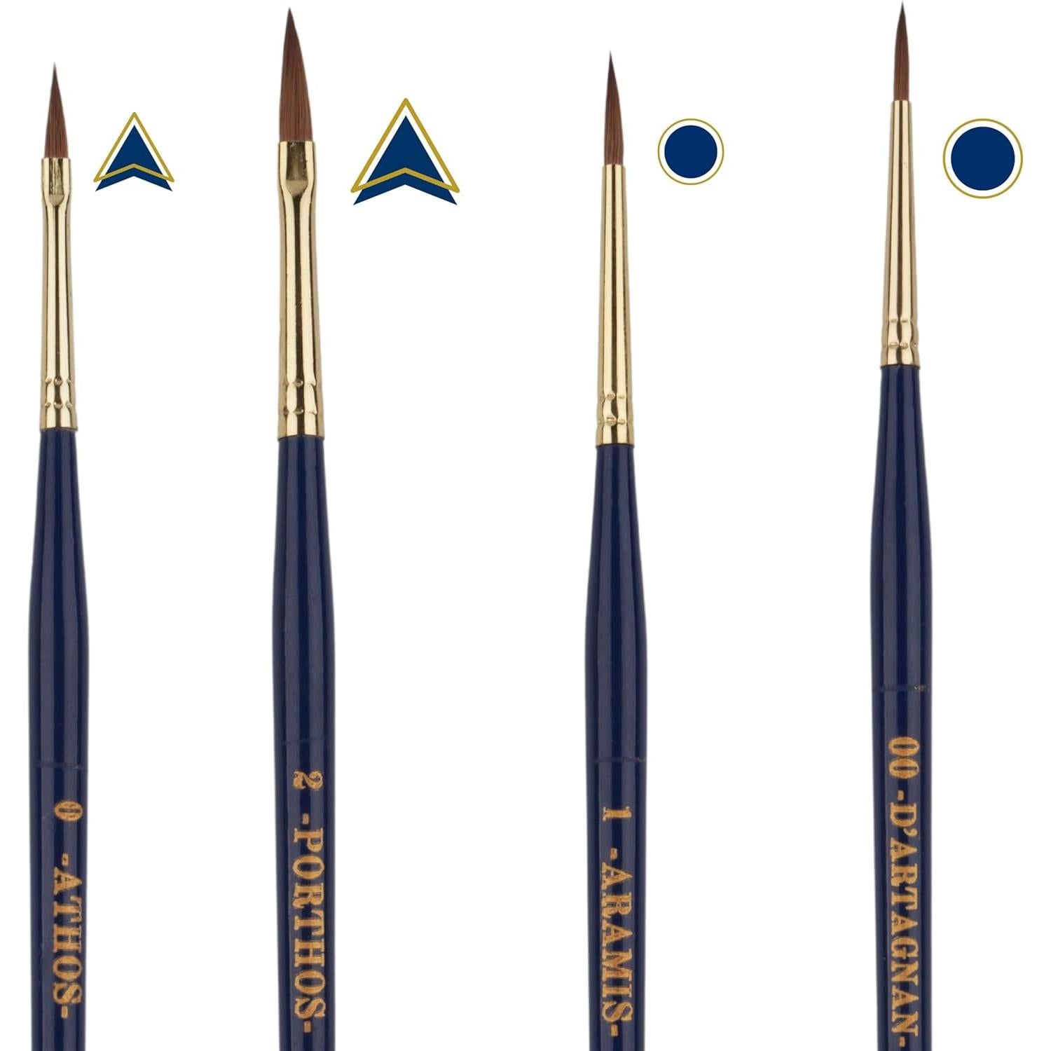 Juego de Pinceles Kolinsky FOXBITE para Pintura de Miniaturas