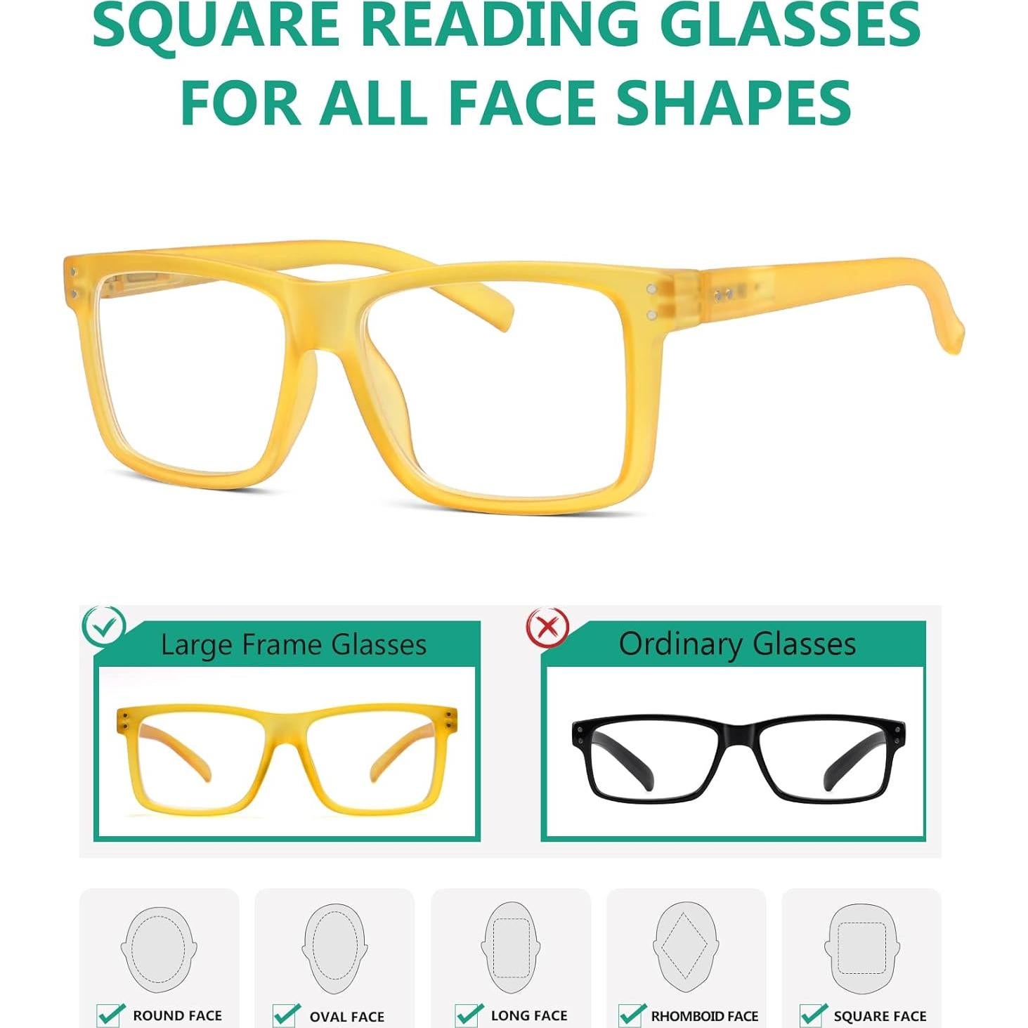 Gafas de lectura Eyekepper 2.0x amarillas unisex