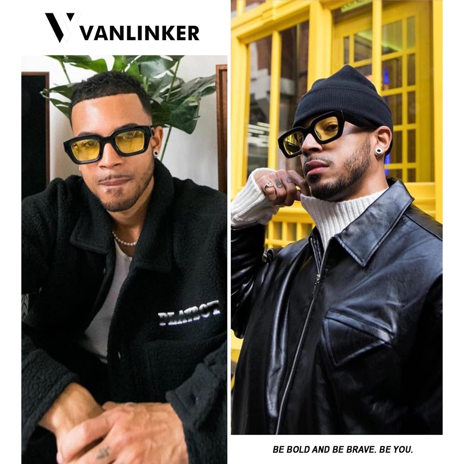 Gafas de Sol Vanlinker UV400 Cuadradas Gruesas Unisex