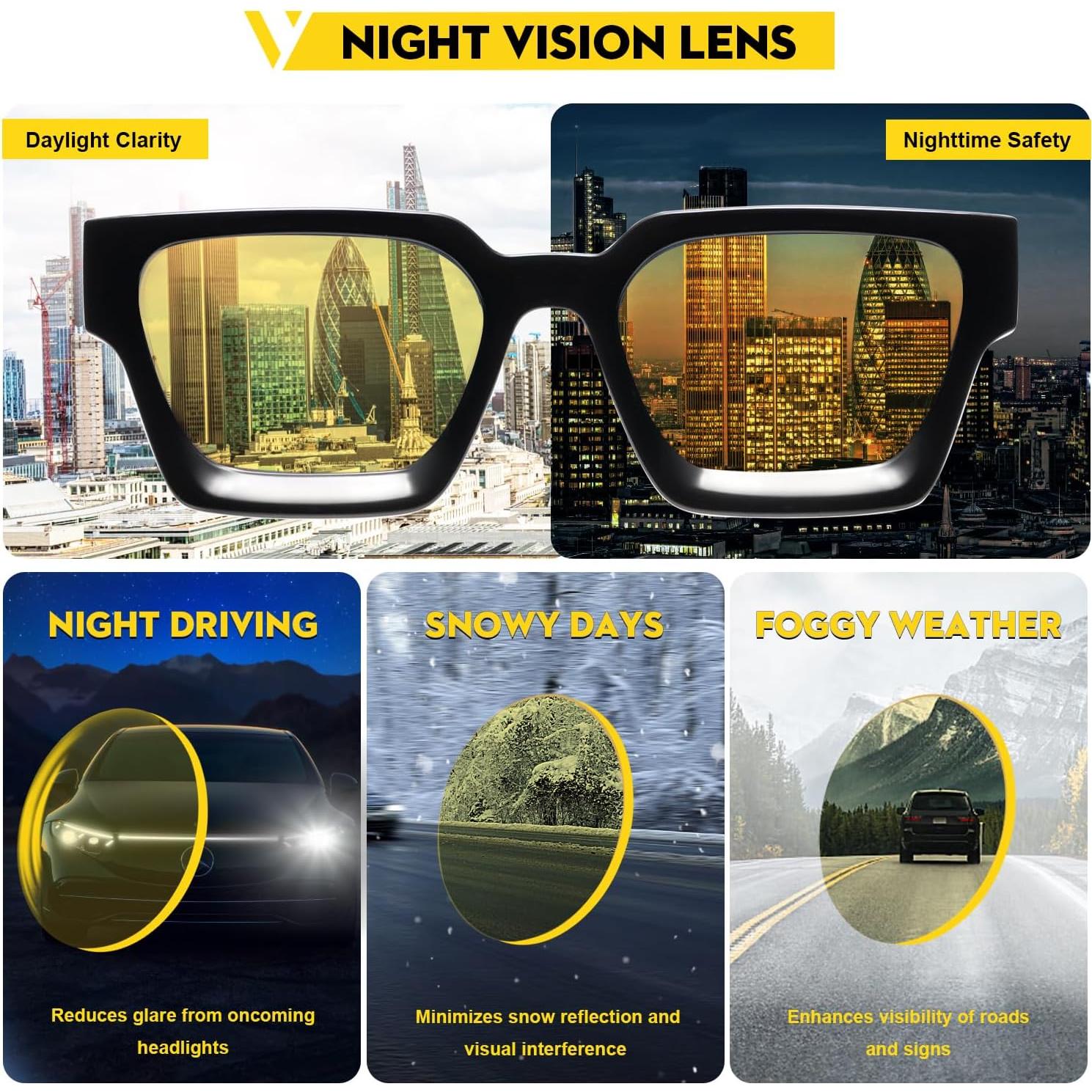 Gafas de Sol Vanlinker UV400 Cuadradas Gruesas Unisex