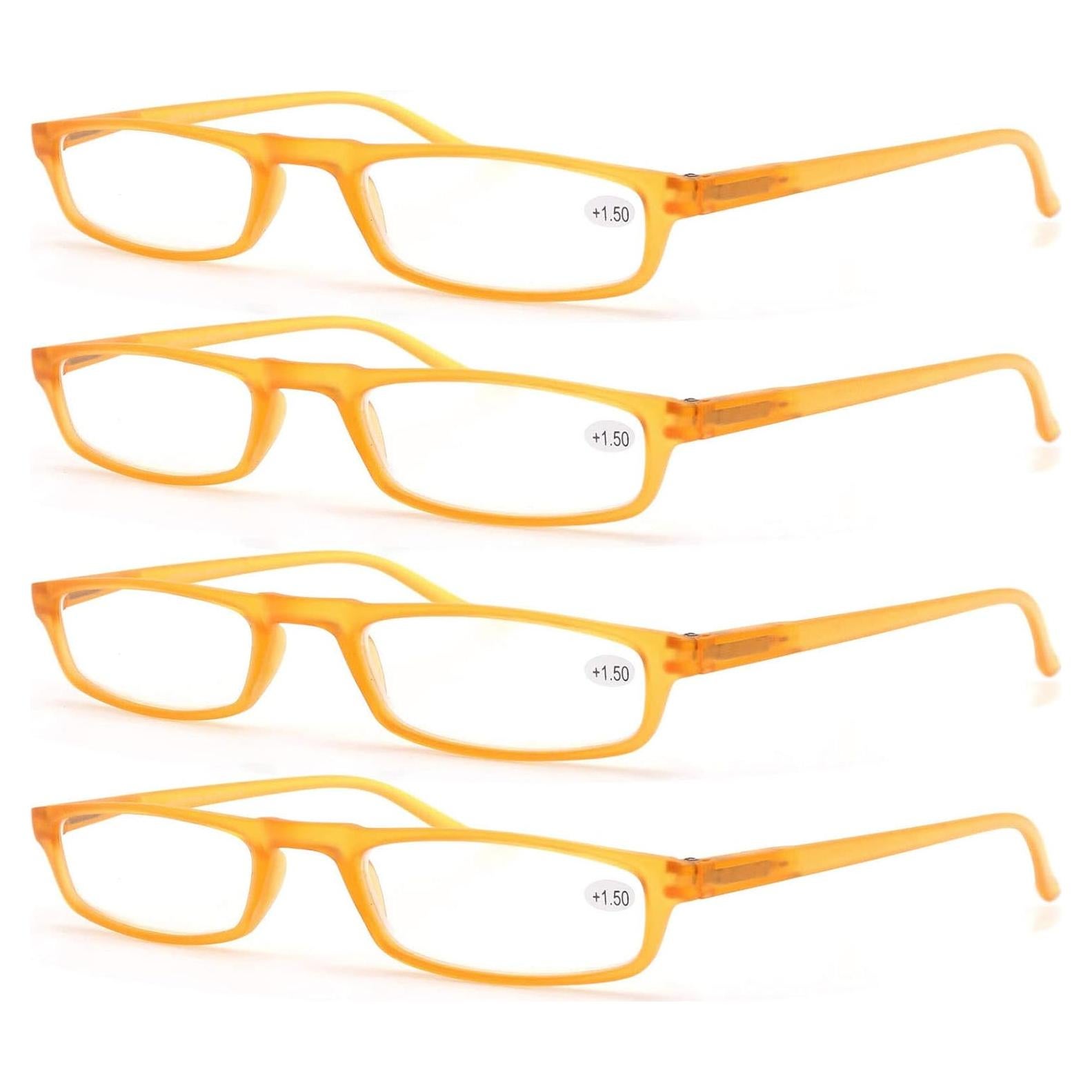 Gafas de Lectura MODFANS Amarillas +1.25 4 Pares Lentes Moda