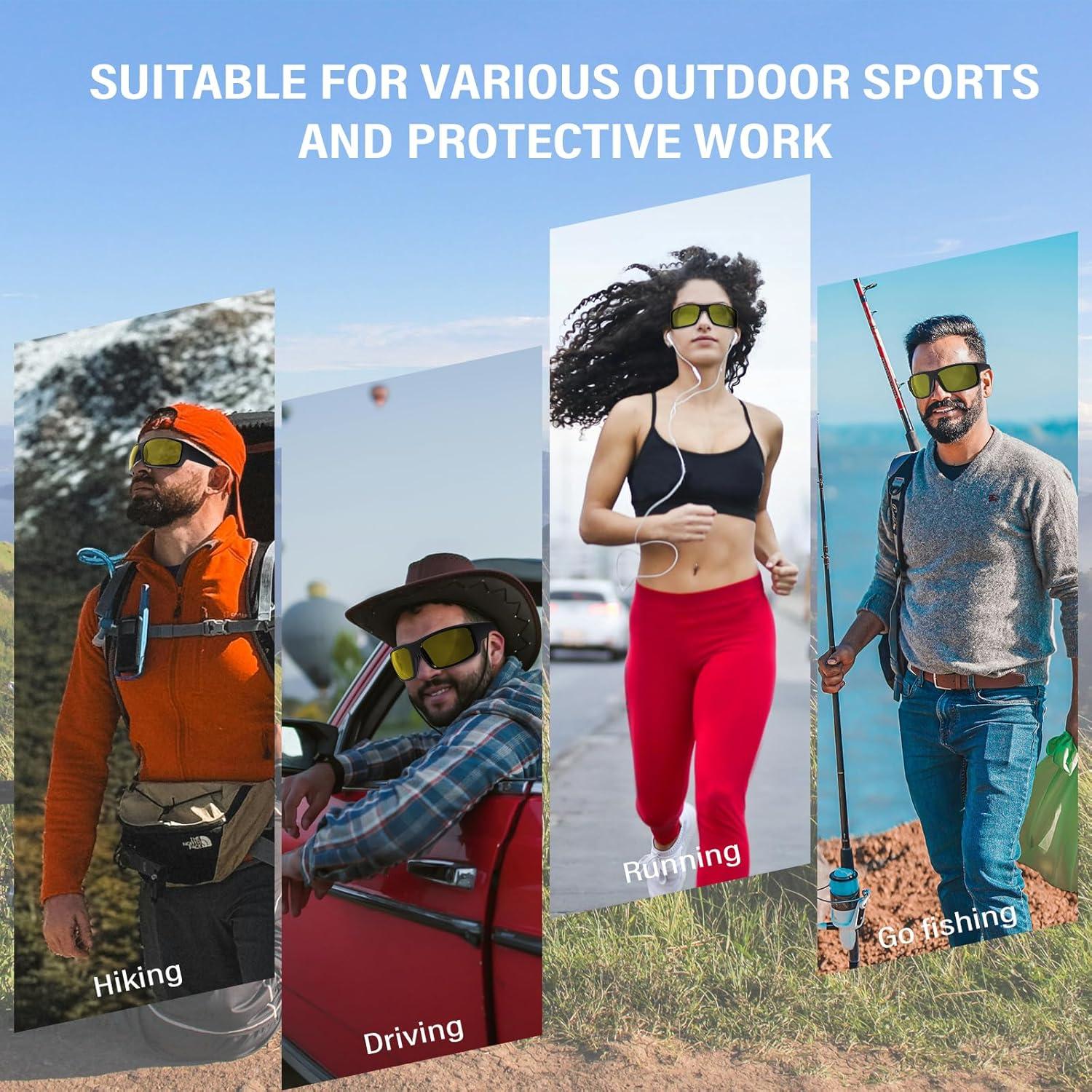 Gafas de Seguridad ANSI Z87.1 UV400 - Modelo 1073 Amarillo