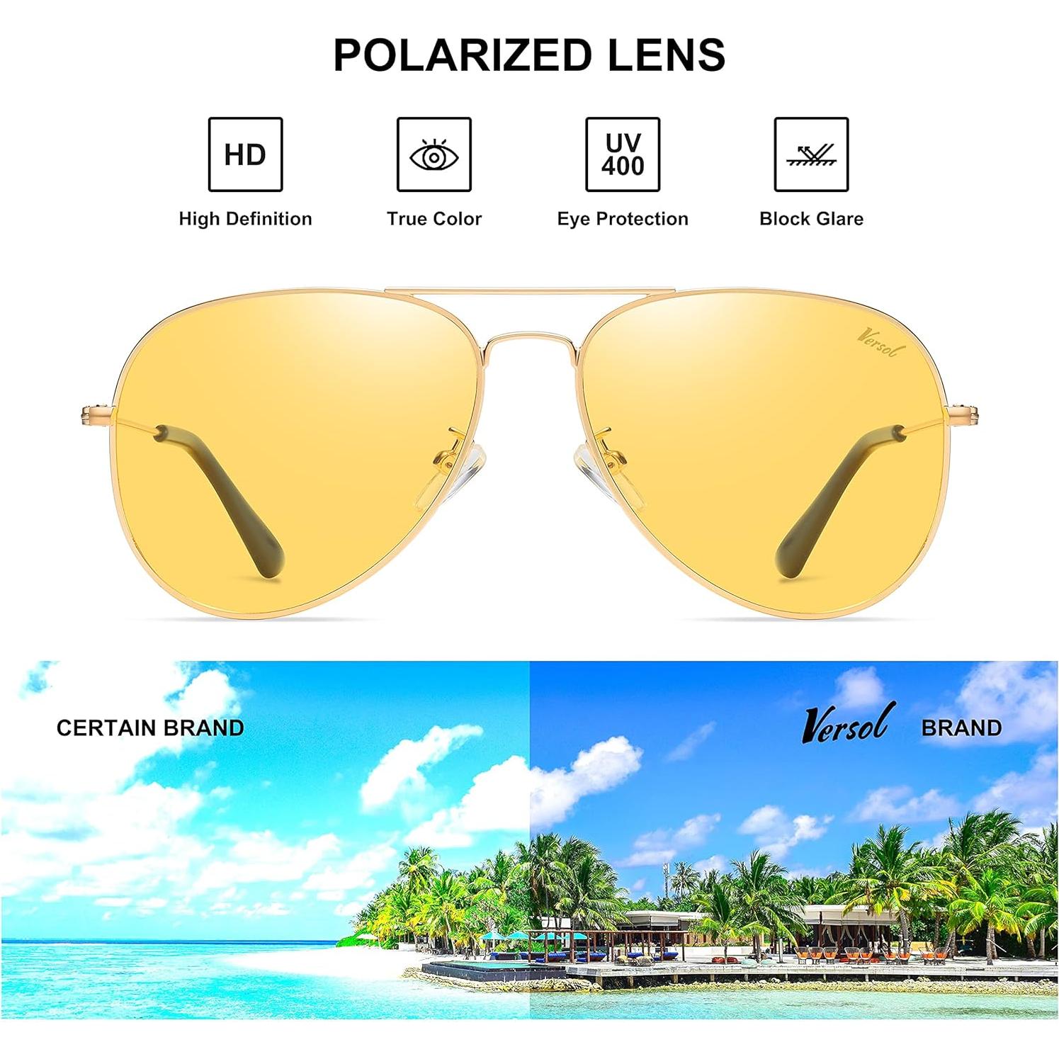 Gafas de sol aviador Versol polarizadas UV400 unisex