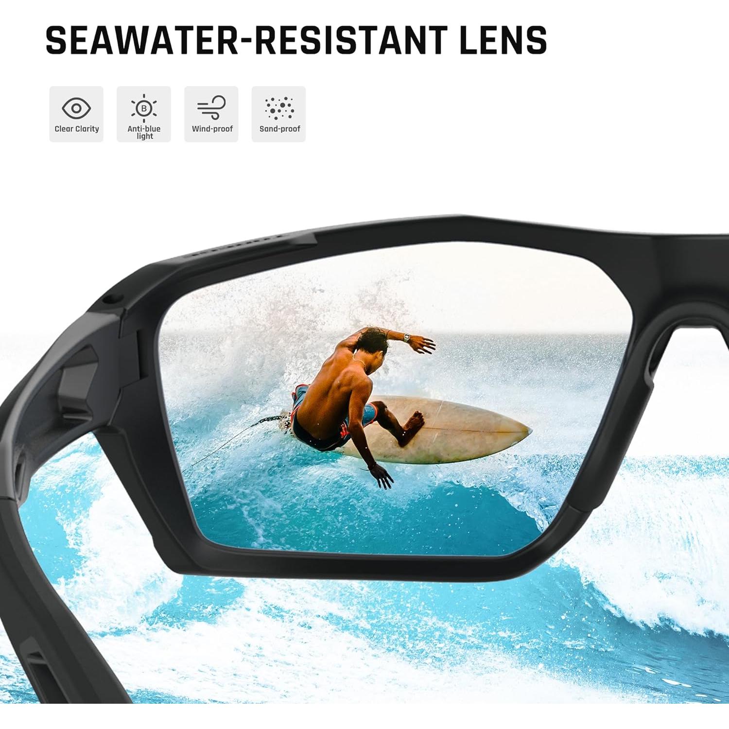 Gafas de sol deportivas TOREGE polarizadas para hombres y mujeres