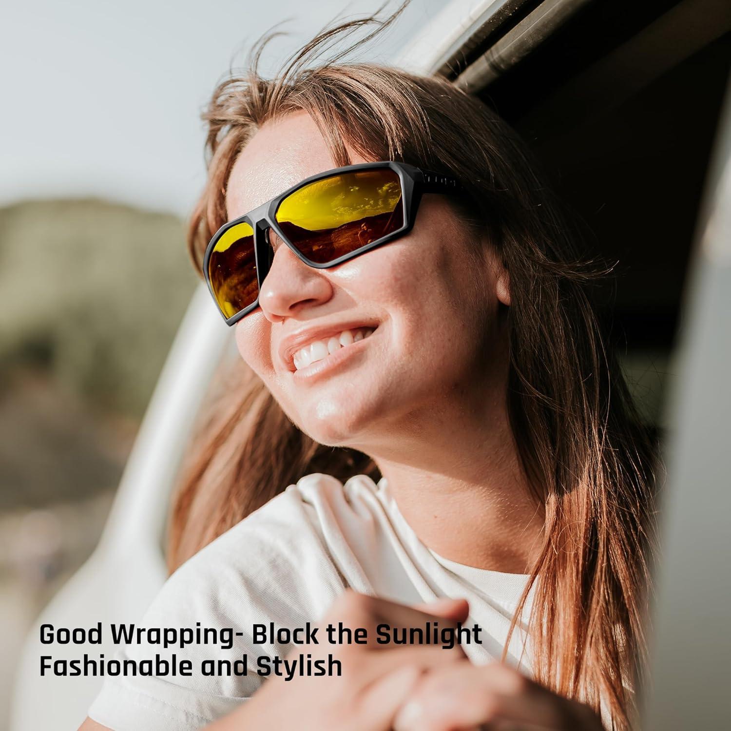 Gafas de sol deportivas TOREGE polarizadas para hombres y mujeres