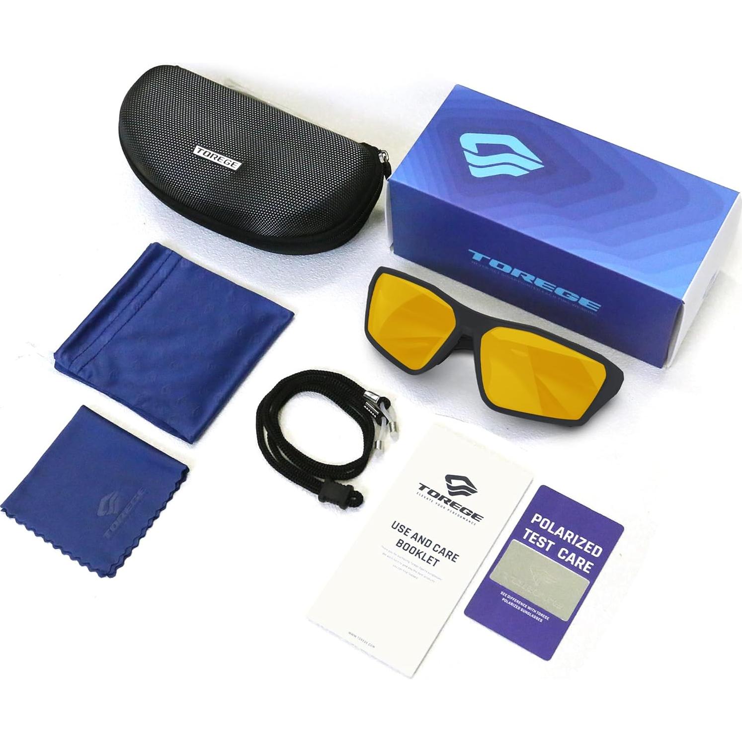 Gafas de sol deportivas TOREGE polarizadas para hombres y mujeres