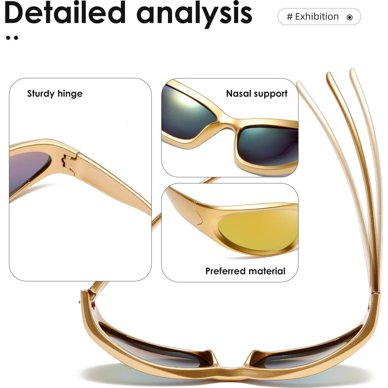 Gafas de Sol Polarizadas KIMORN Envolventes Amarillas