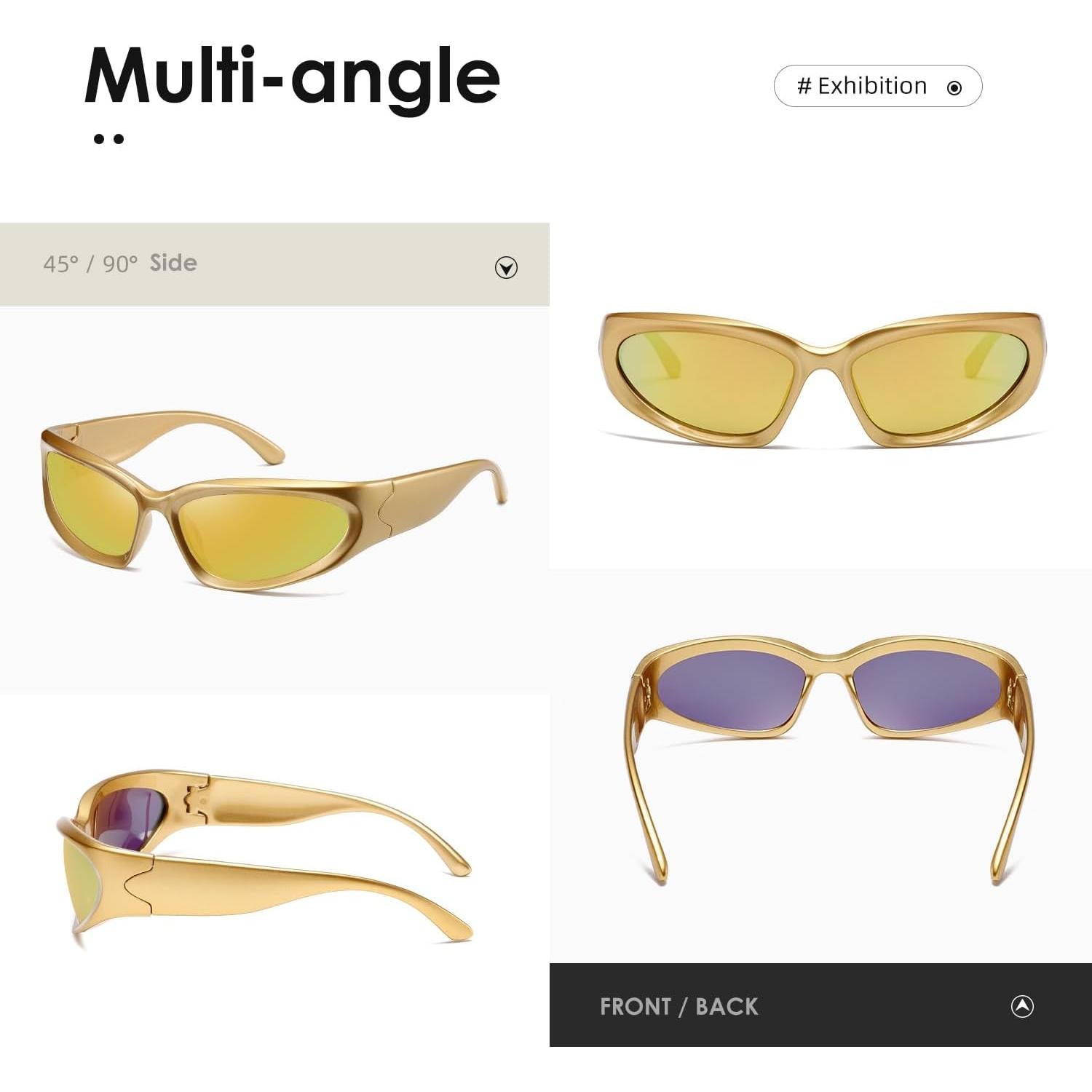 Gafas de Sol Polarizadas KIMORN Envolventes Amarillas