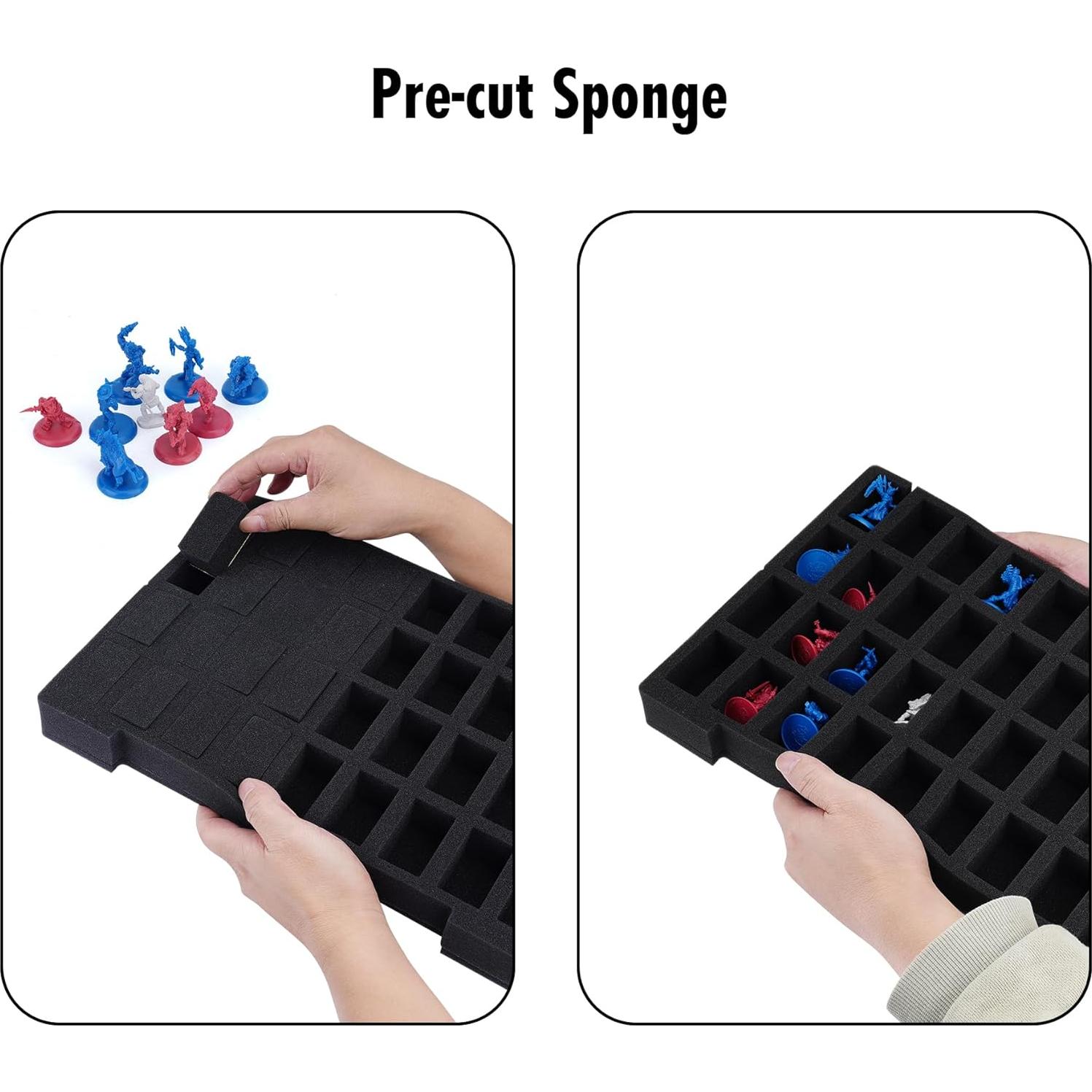 Caja de Transporte Brappo para Miniaturas 108 Ranuras Rojo