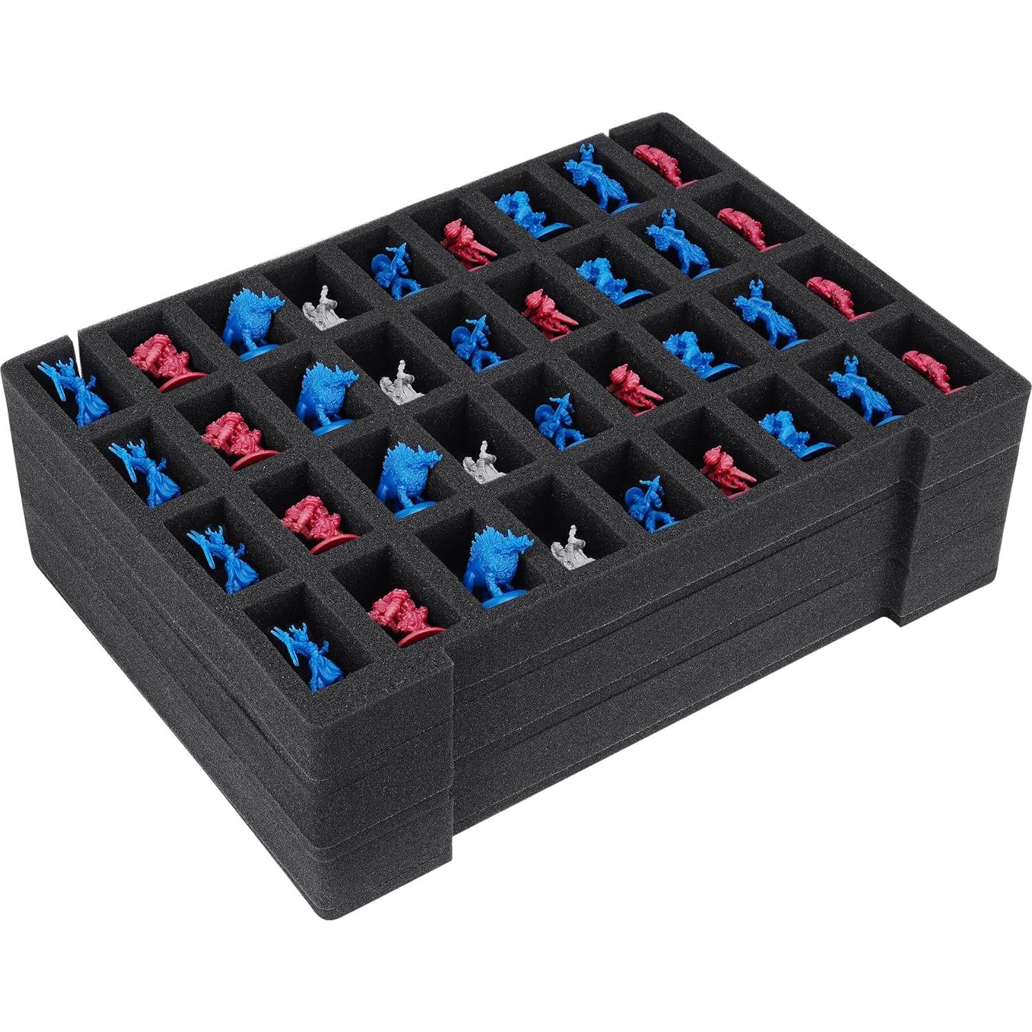 Caja de Transporte Brappo para Miniaturas 108 Ranuras Rojo