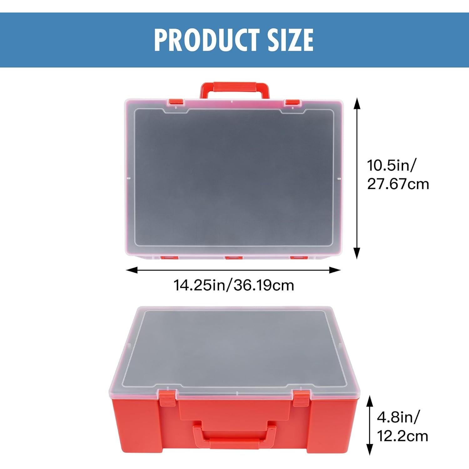Caja de Transporte Brappo para Miniaturas 108 Ranuras Rojo